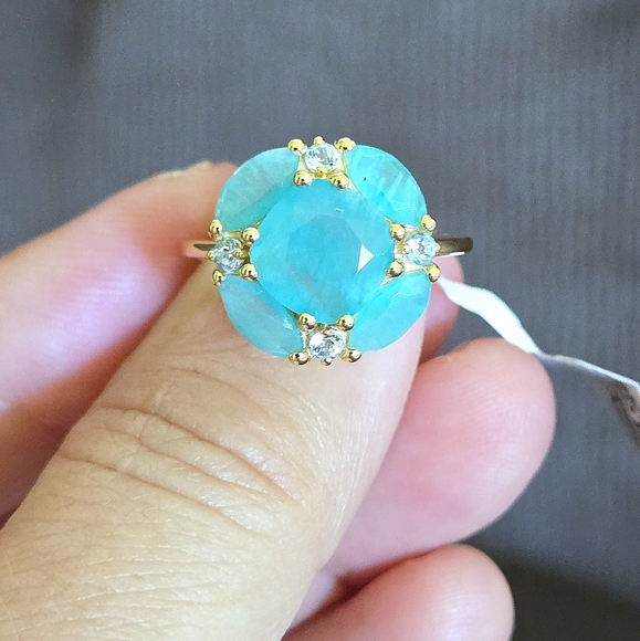 Shivam Amazonite Flower🏵 Ring💍 - NWT - Picture 5 of 16